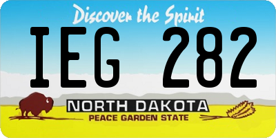 ND license plate IEG282