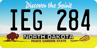 ND license plate IEG284