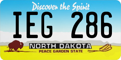 ND license plate IEG286