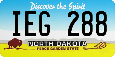 ND license plate IEG288