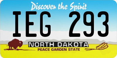 ND license plate IEG293