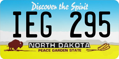 ND license plate IEG295