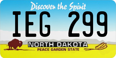 ND license plate IEG299
