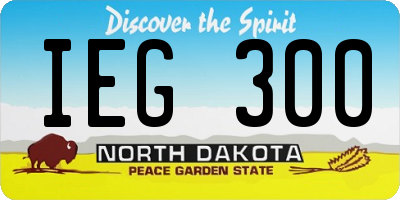 ND license plate IEG300