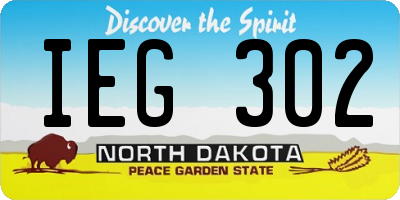 ND license plate IEG302