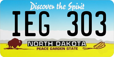 ND license plate IEG303