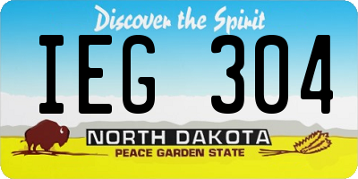 ND license plate IEG304