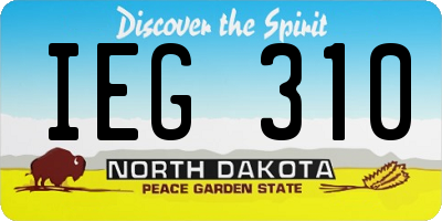 ND license plate IEG310