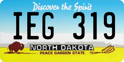 ND license plate IEG319
