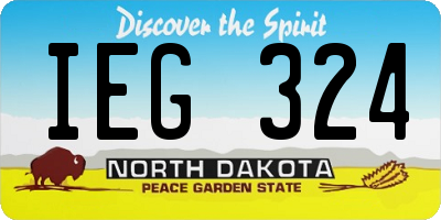 ND license plate IEG324
