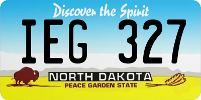 ND license plate IEG327