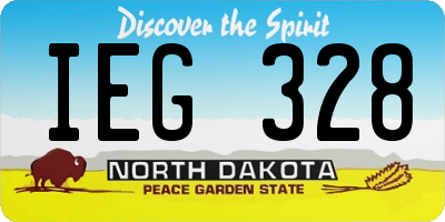 ND license plate IEG328