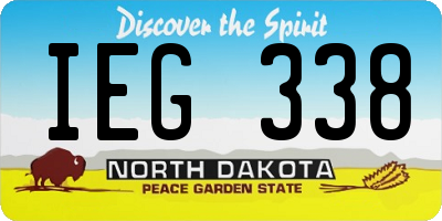 ND license plate IEG338