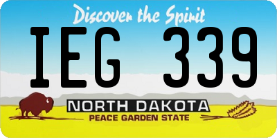 ND license plate IEG339