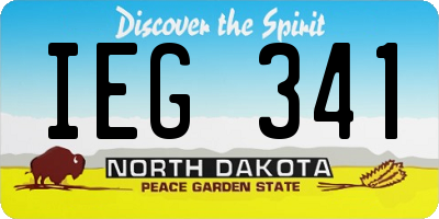 ND license plate IEG341