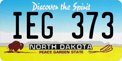 ND license plate IEG373