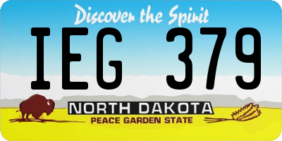 ND license plate IEG379