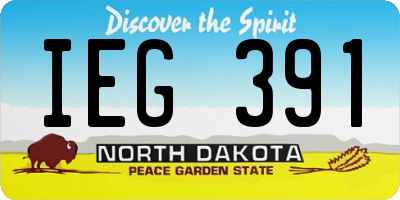 ND license plate IEG391