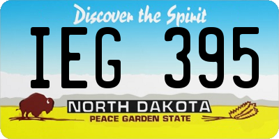 ND license plate IEG395