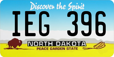 ND license plate IEG396