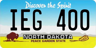 ND license plate IEG400