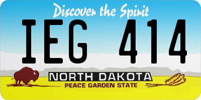 ND license plate IEG414