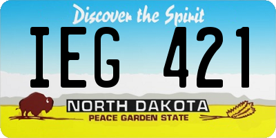 ND license plate IEG421