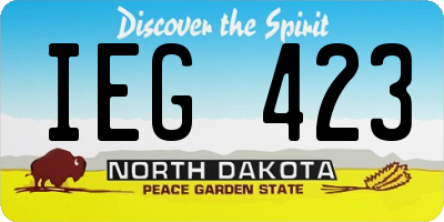 ND license plate IEG423