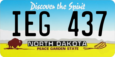 ND license plate IEG437