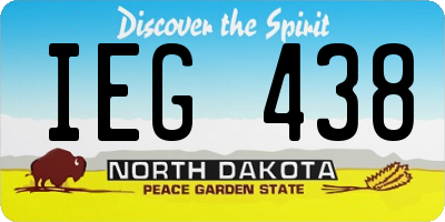 ND license plate IEG438