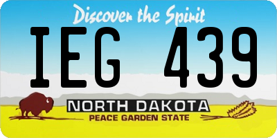ND license plate IEG439