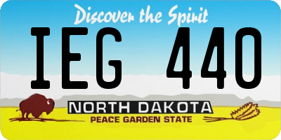 ND license plate IEG440