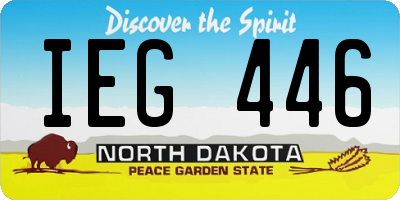 ND license plate IEG446