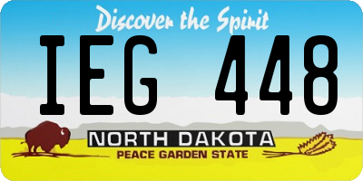 ND license plate IEG448