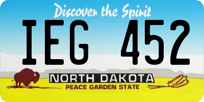 ND license plate IEG452