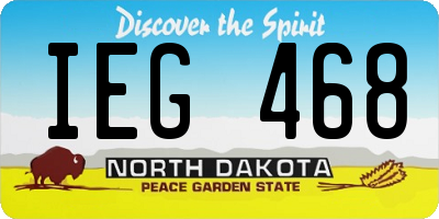 ND license plate IEG468