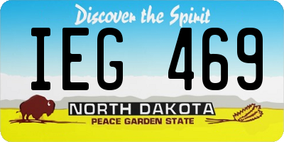 ND license plate IEG469