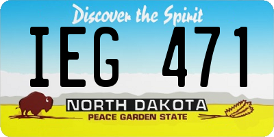 ND license plate IEG471