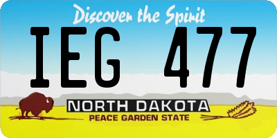 ND license plate IEG477