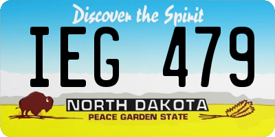 ND license plate IEG479