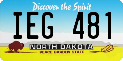 ND license plate IEG481