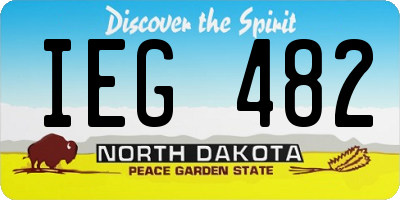 ND license plate IEG482