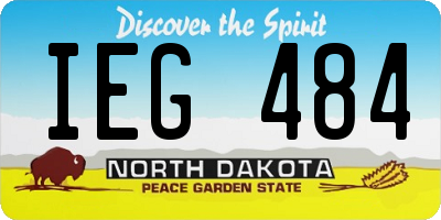 ND license plate IEG484