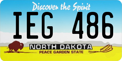 ND license plate IEG486