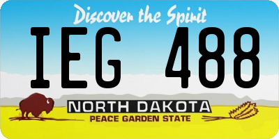 ND license plate IEG488