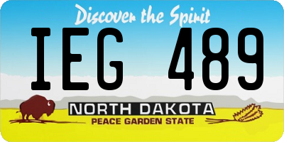 ND license plate IEG489