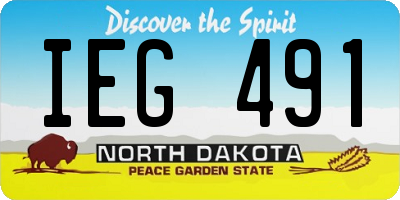 ND license plate IEG491