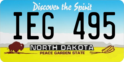 ND license plate IEG495