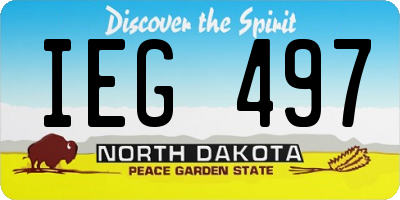 ND license plate IEG497