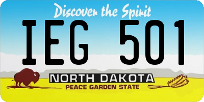 ND license plate IEG501